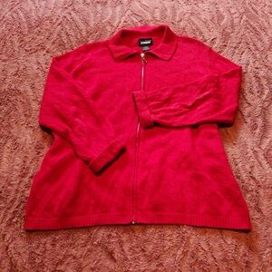 Designers Originals Studio Red Knit Sweater Cardigan